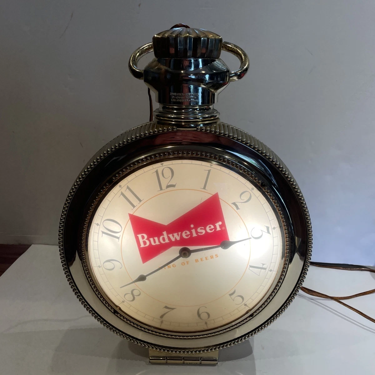 Budweiser Light Clock Indiana Collectible Breweriana Clocks for