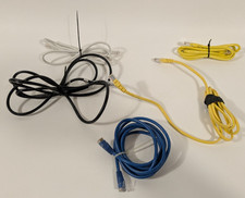 Lot of 5 Cat 5e Ethernet Patch Cables Electronic Tech Internet Cords