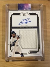 2025 Panini National Treasures Silhouette Signatures Jackson Chourio #SL-JCH /99