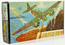 Image of Vintage Airfix (1963) Rare USA Issue Box 1/72 Bristol Beaufighter TFX #7-49