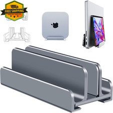 Aluminum Vertical Laptop Stand Holder Desk Up to 17.3 Inch MacBook Dell HP Blue