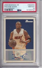 2009 Bowman Dwyane Wade Auto PSA 10