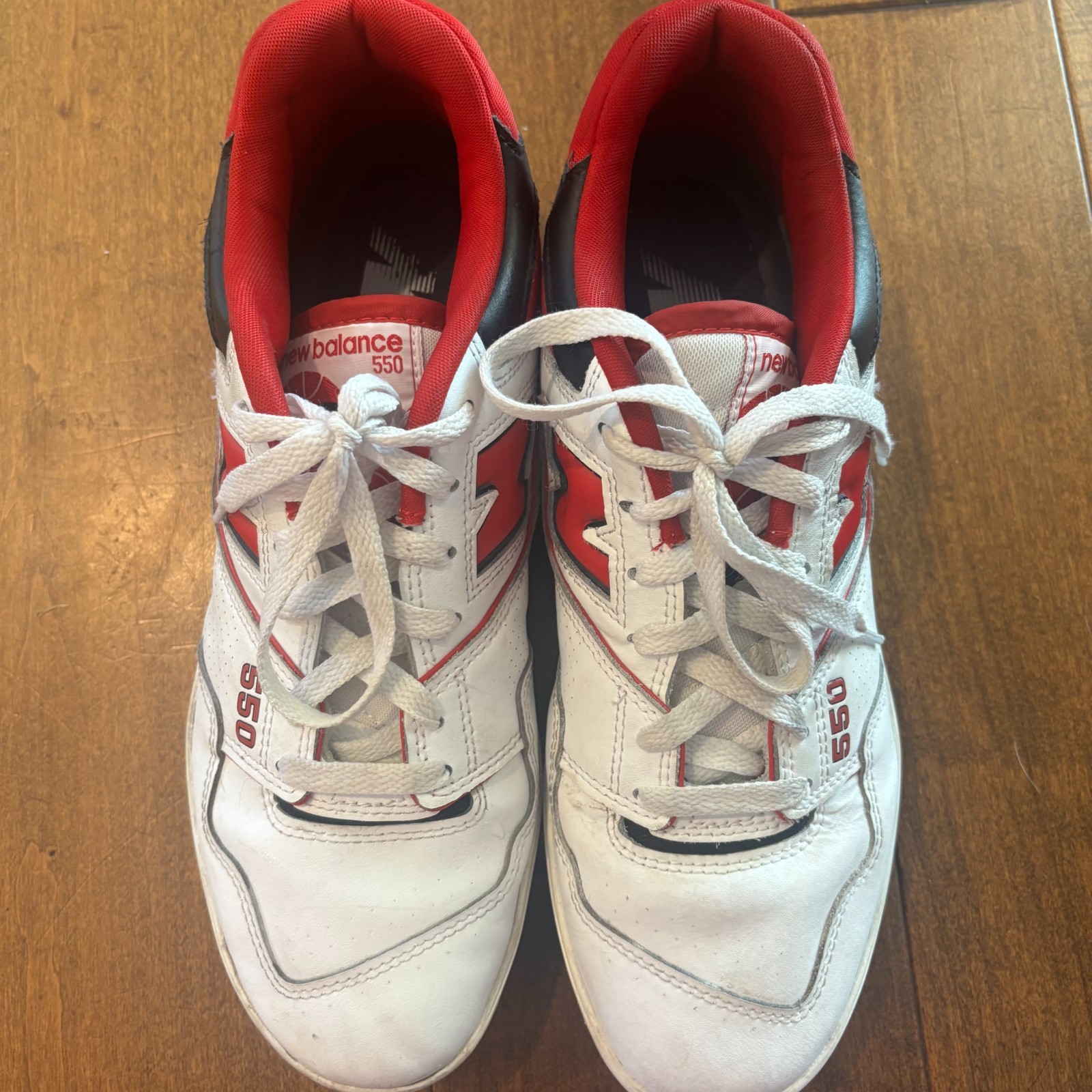 Size 10.5 - New Balance 550 White Team Red image 6