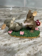 Charming Tails By Fitz And Floyd Tickled Pink Mouse Figurine