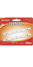 Eveready Eco Halogen Light Bulb 400w/500w Equivalent Linear, White, Pack of 2