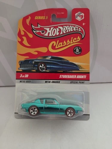 Hot Wheels Classics Series 5 #3/30 Studebaker Avanti Aqua - Redline 5 Spokes
