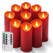 Homemory Christmas Flameless Candles, Battery Operated Candles with Remote Ti...