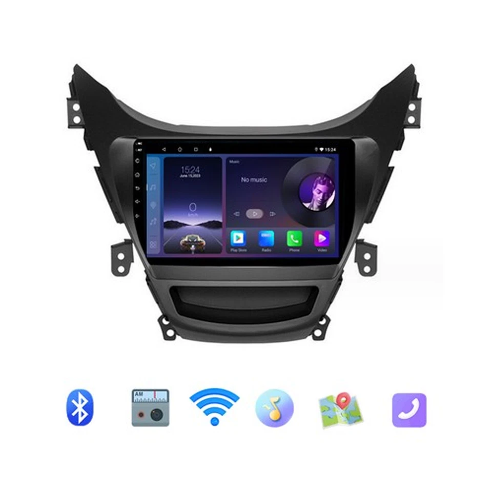 Kit de unidad principal de radio automática inalámbrica Carplay Android para Hyundai Elantra 2014-2015 Foto 3 de 4