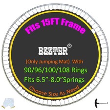 Bzzter Trampoline Replacement Mat ,Fits 15ft Round Frame with 96 Rings