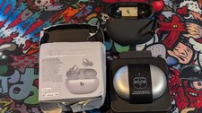 Beats Studio Buds + PLUS cosmic silver White Bluetooth Earbuds With case