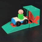 Little People Fisher Price MCM Car Lift Garage Accessory 930 Man Vintage Works