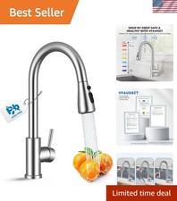 360 Swivel High Arc Kitchen Faucet with Dual Sprout  Lead-Free Construction