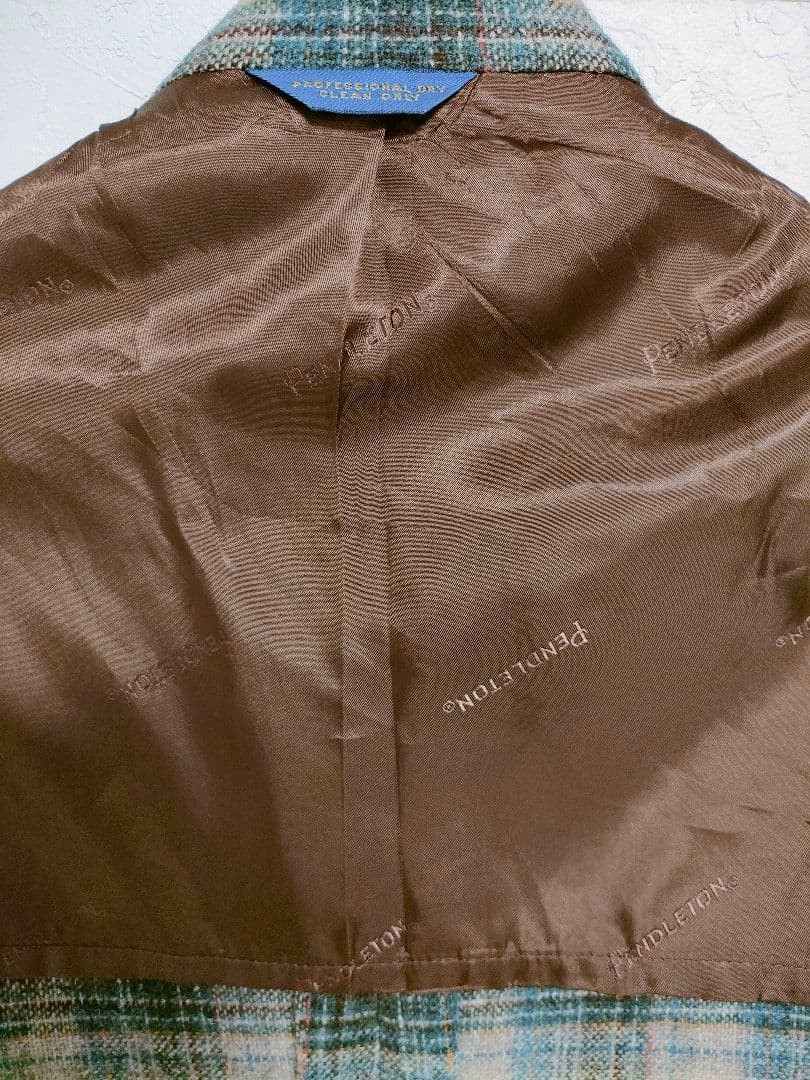 Pendleton Wool Check Pattern Tailored Jacket Brow… - image 6