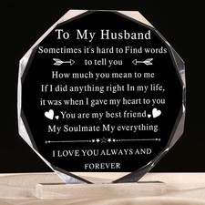 To My Man Gift for Him Valentine's Day Acrylic Plaque I Love You Note Gift fo...