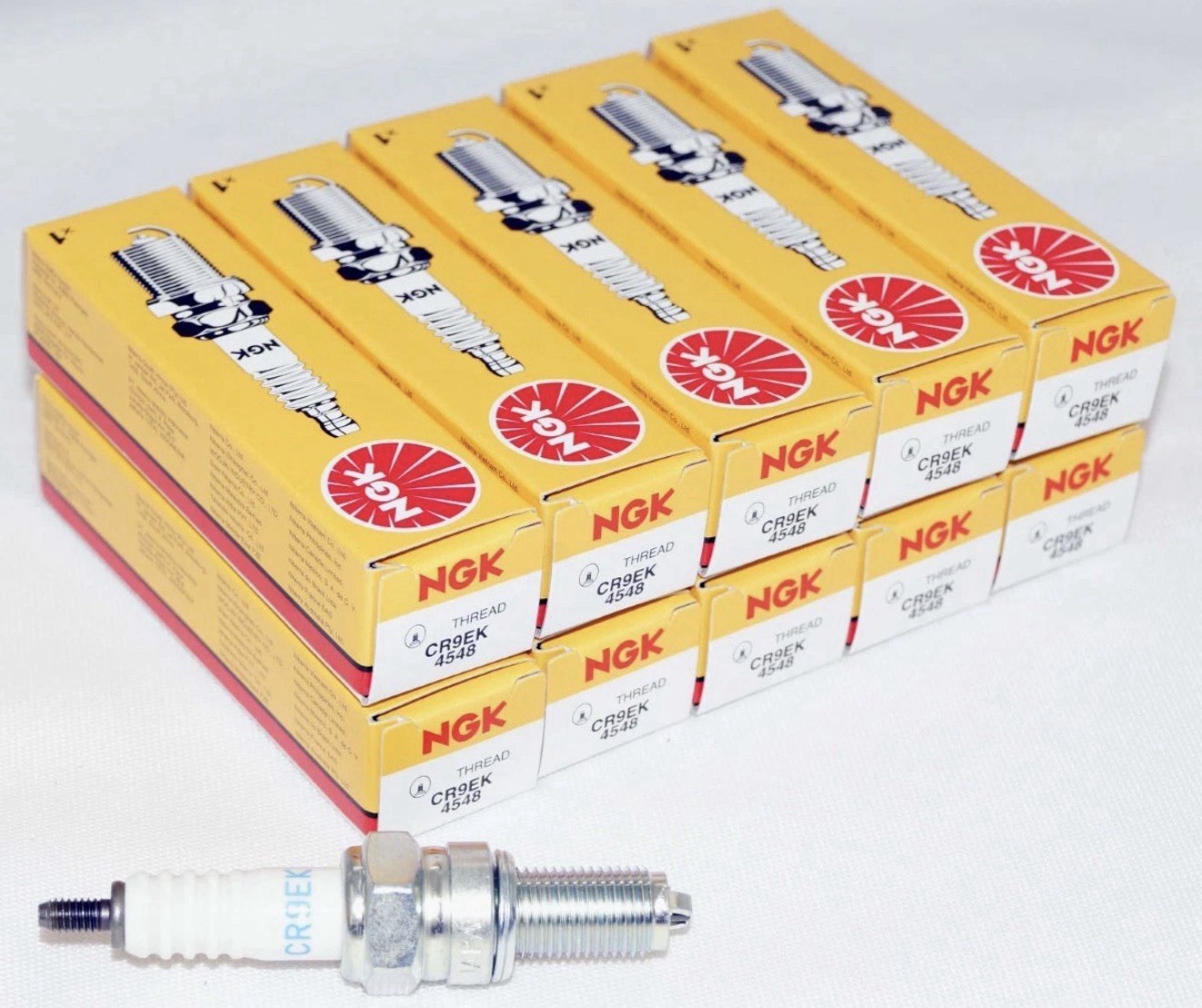 10 Pack Genuine NGK 4548 MultiGround Spark Plug CR9EK for Suzuki Kawasaki Yamaha