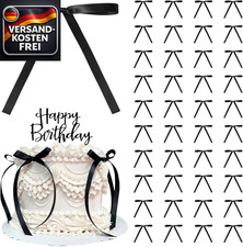 Schwarze Tortendeko Schleifen Dekorationen Knoten Bänder Torte Dessert Picks Hoc