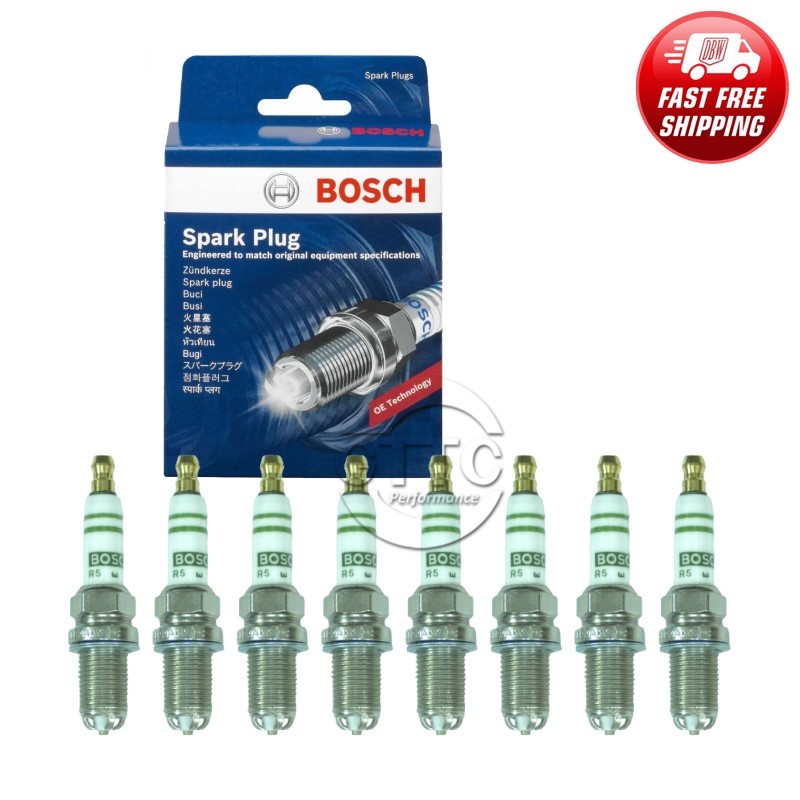 Genuine BOSCH Spark Plug 8PCS Set for A6 Quattro S5 F5/ VW Phaeton Touareg
