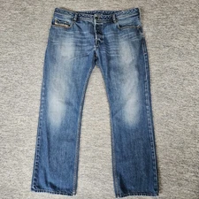 Diesel Industry Denim Men’s Blue Jeans Zatiny Button Fly 38x32 008J4