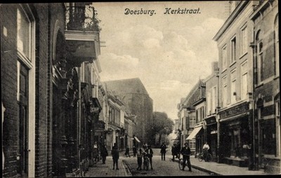 Ak Doesburg Gelderland Niederlande, Kerkstraat, Geschäfte - 10825857