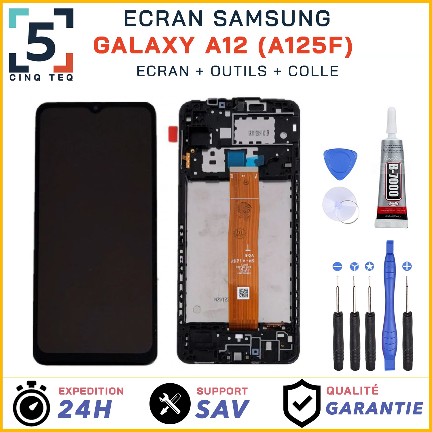 Écran pour Samsung Galaxy A12 A125F vitre tactile et LCD complet