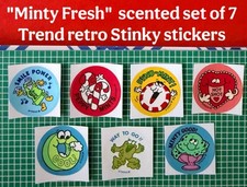 Set Of 7  Variety Mint Scented  Trend Retro Stinky Scratch And Sniff Stickers