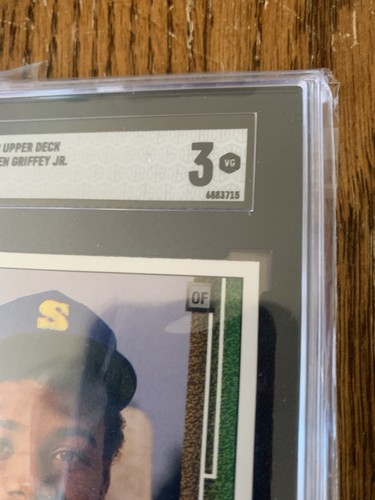 ken griffey jr rookie card upper deck SGC 3 VG - Bild 5 von 10
