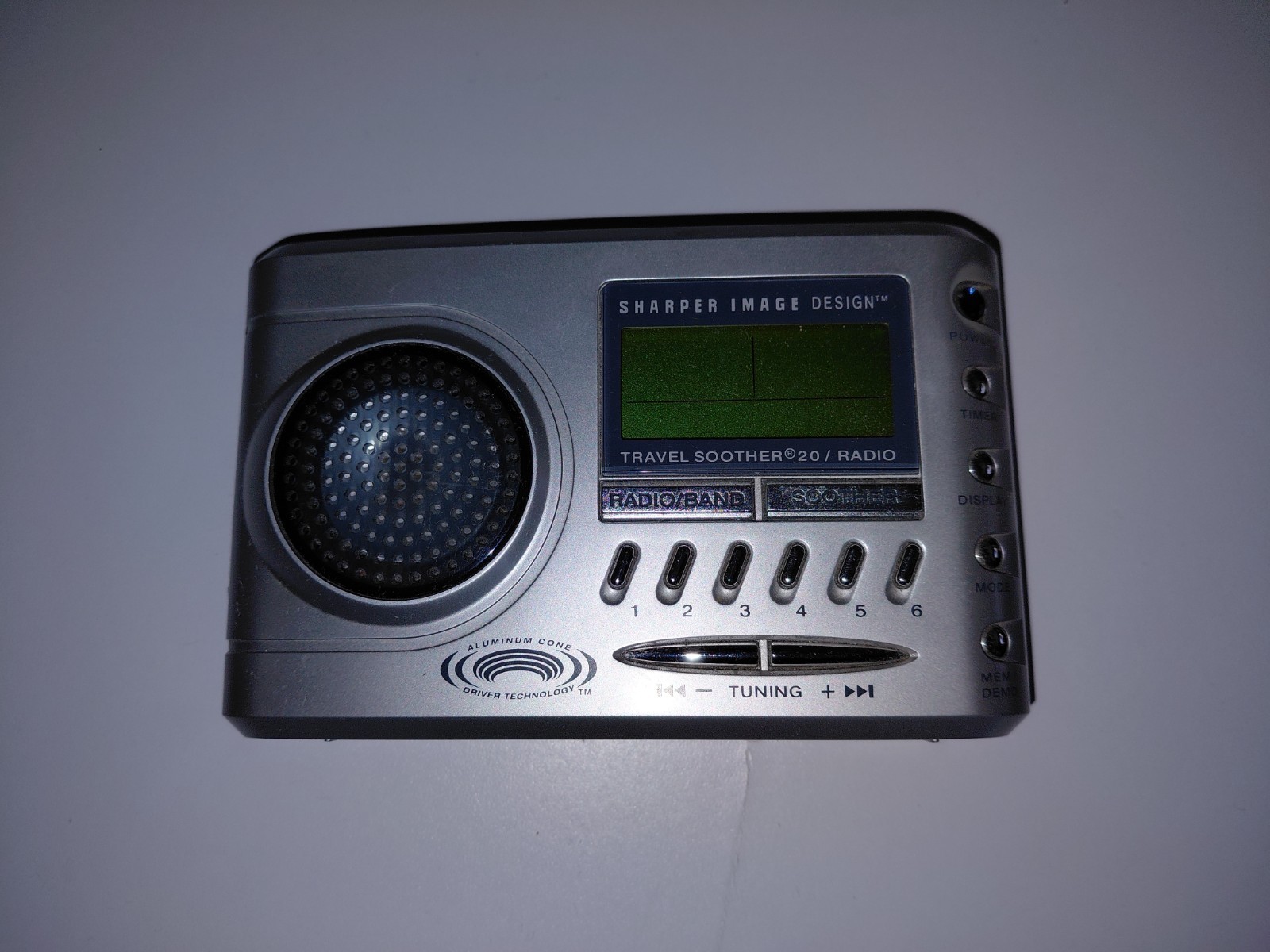 Sharper Image Travel Soother 20 Radio Clock sound Machine Si721 *Tested/Working*