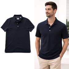 Hickey Freeman Classic Fit Polo Shirt XL Black Short Sleeve New