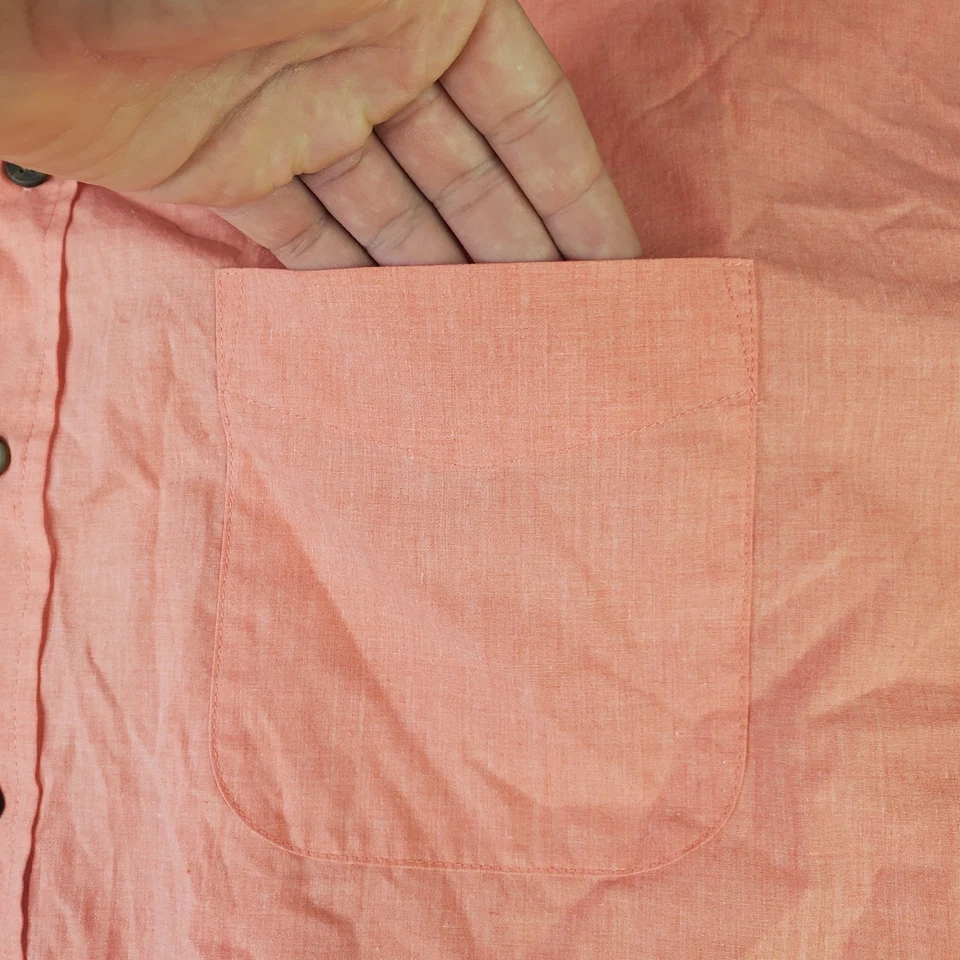 LOT OF 2 Harbor Bay HB Shirt Men’s 5XL Orange Black Short Sleeve Button Down - Image 4 of 4