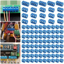 100pcs 5mm Pitch PCB Mount Screw Terminal Block Connector 2/3/4Pin Circuit Board