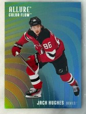 2025-26 Upper deck Allure Jack Hughes Green-Blue Color Flow 🌈 #CF-21