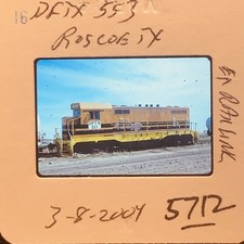Dftx 553 Locomotive Roscoe Tx Rail Link 35mm Color Train Slide 2004 Railroad