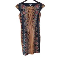 New York & Company Floral Pattern Sleeveless Sheath Stretch Dress Size 0