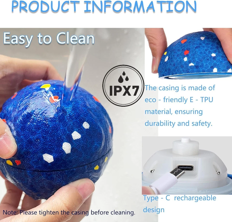 Self-Moving Interactive Dog Toy Ball 2 Modes Automatic Rolling, USB Rechargeable - Image 4 of 4