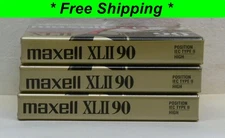 Lot of 3 Maxell XLII 90 Audio Cassette IEC Type II Fine Position High - Sealed