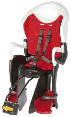 Ventura Tiger Standard Fahrradkindersitz - Weiß/Rot bis 22 kg