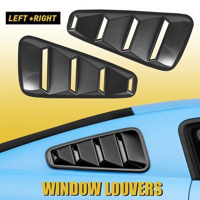 1/4 Quarter Side Window Louvers Scoop Cover Vent for 05-14 Ford Mustang Coupe EC