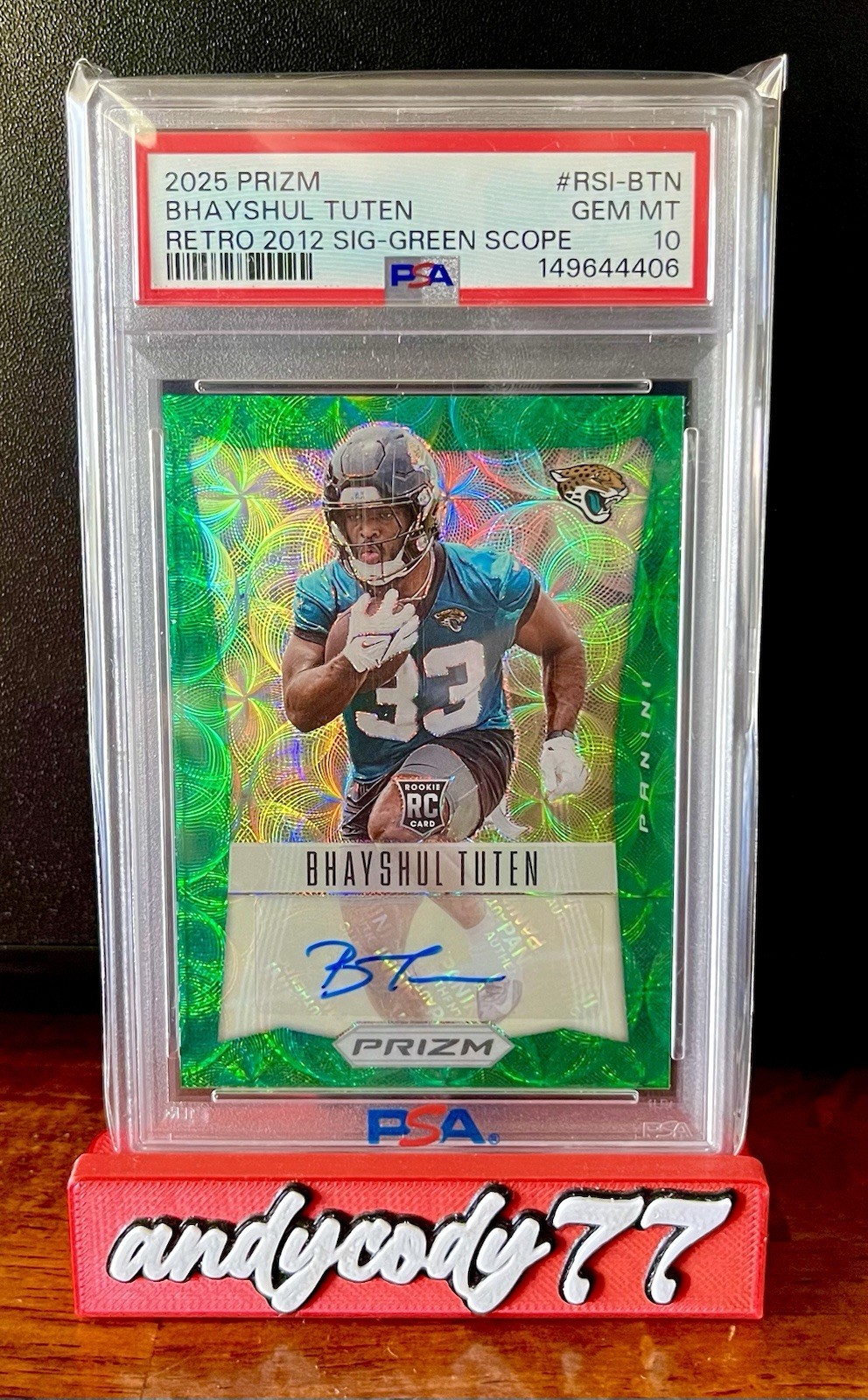 Bhayshul Tuten 2025 Prizm Retro 2012 Green Scope Rookie Auto #17/75 PSA 10 💎🔥