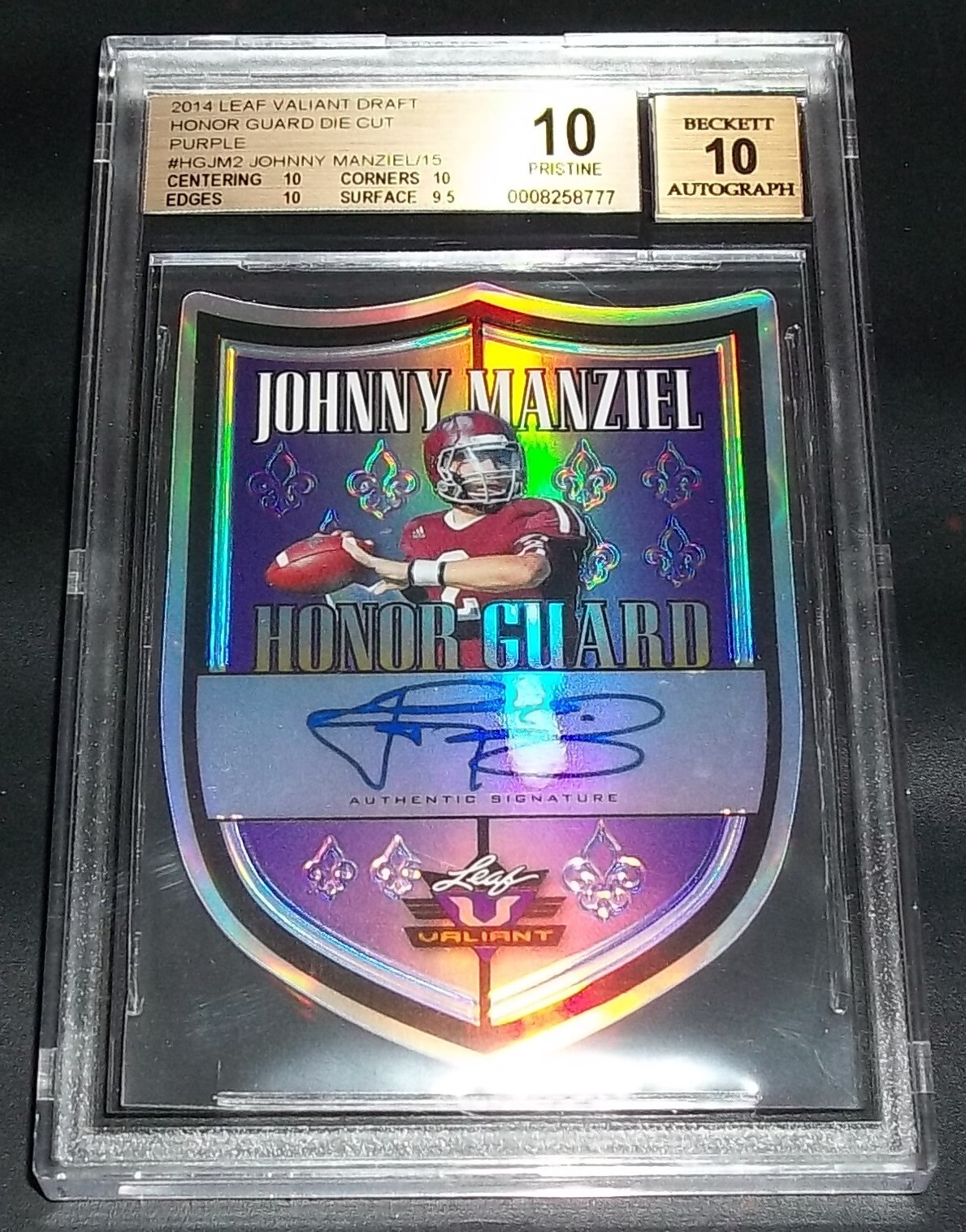 (#04/15) Rc BGS 10 Pristine 10 Autograph Johnny Manziel Auto 2014 ...