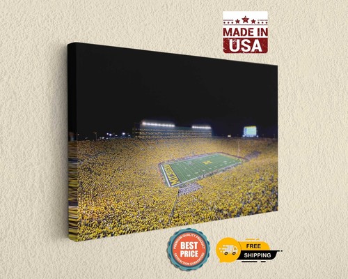 Michigan Wolverine Stadium College Football Canvas Art Printing, Home Decor - 第 1/8 張圖片