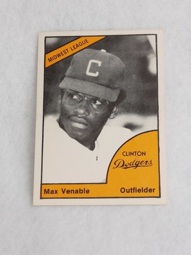 1977 TCMA Minor League Clinton Dodgers Max Venable #0335 M2 - 第 1/2 張圖片