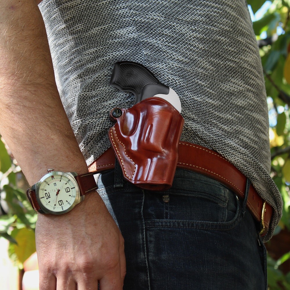 Leather Paddle Holster Fits, S&W J