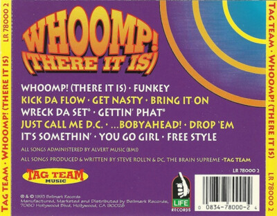 CD Rap Tag Team Whoomp! (There It Is) CD, Album 1993 Bass Music