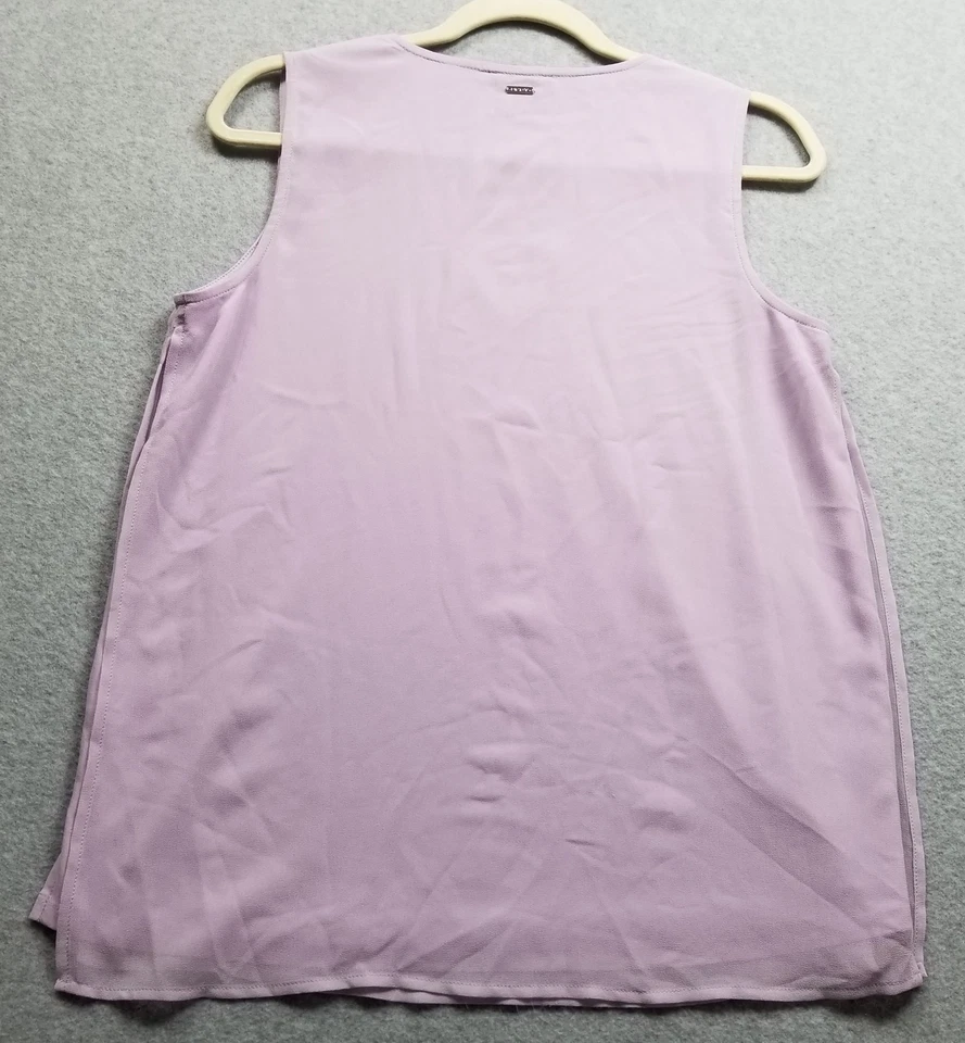 DKNY Tank Top Women’s Small S Light Purple Sleeveless Blouse Chiffon Stretch - Image 4 of 4