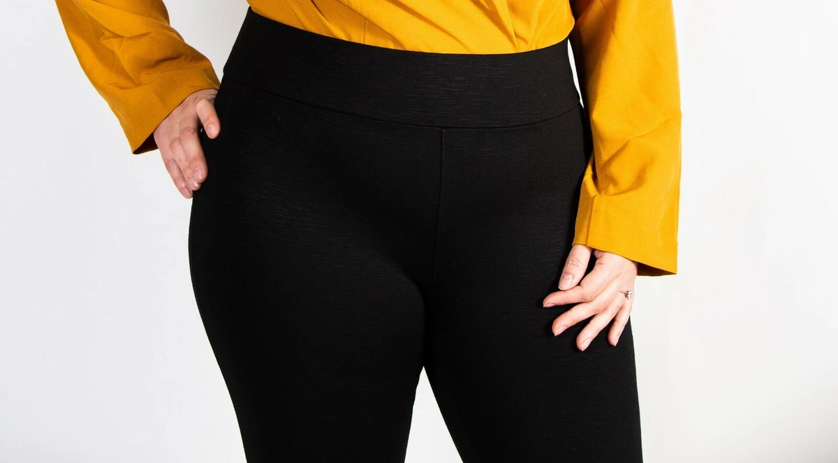 Women s Black Solid Jeggings With Pockets Size 16 20