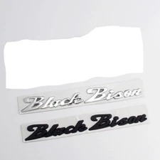 1X Metal SILVER/ Black Bison Wald Car Trunk Tailgate Emblem Badge Decals Sticker