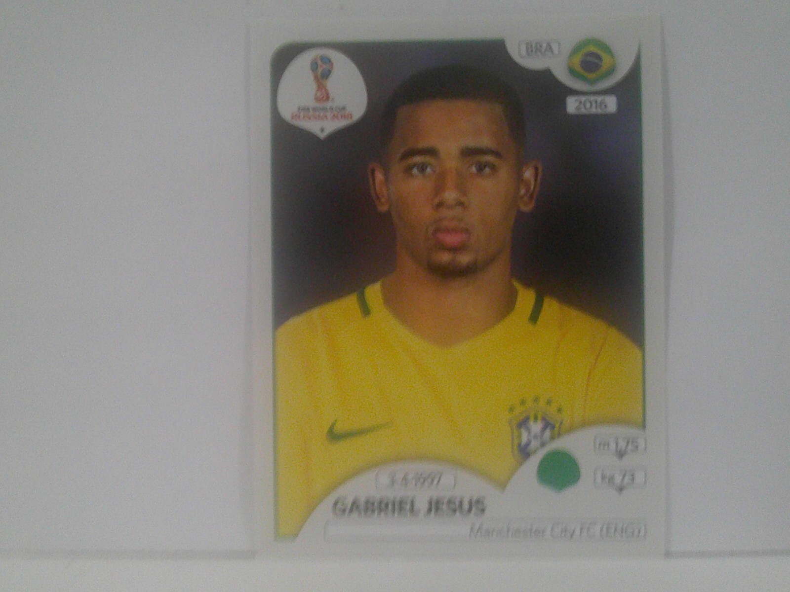 2018 Panini World Cup Stickers Soccer #370 Gabriel Jesus