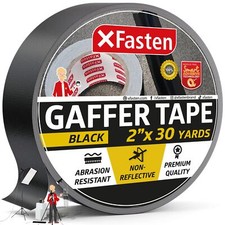 Black Gaffers Tape 2 Inch x 30 Yards 90 Feet Residue-free Matte Black Gaffer ...