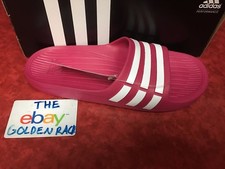 adidas hot pink slides