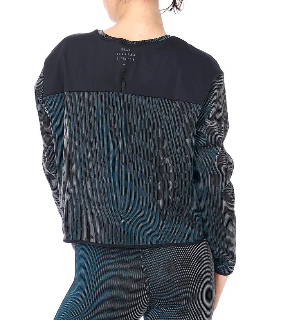 Nike Run Division Women Black/Green Midlayer Top (CU6168-013) Size M & L - NWT